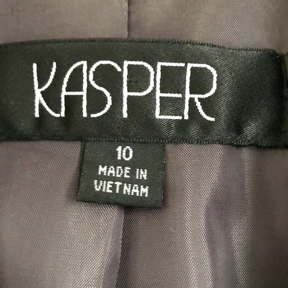 Kasper gray lined career blazer size 10 - Picture 2 of 5